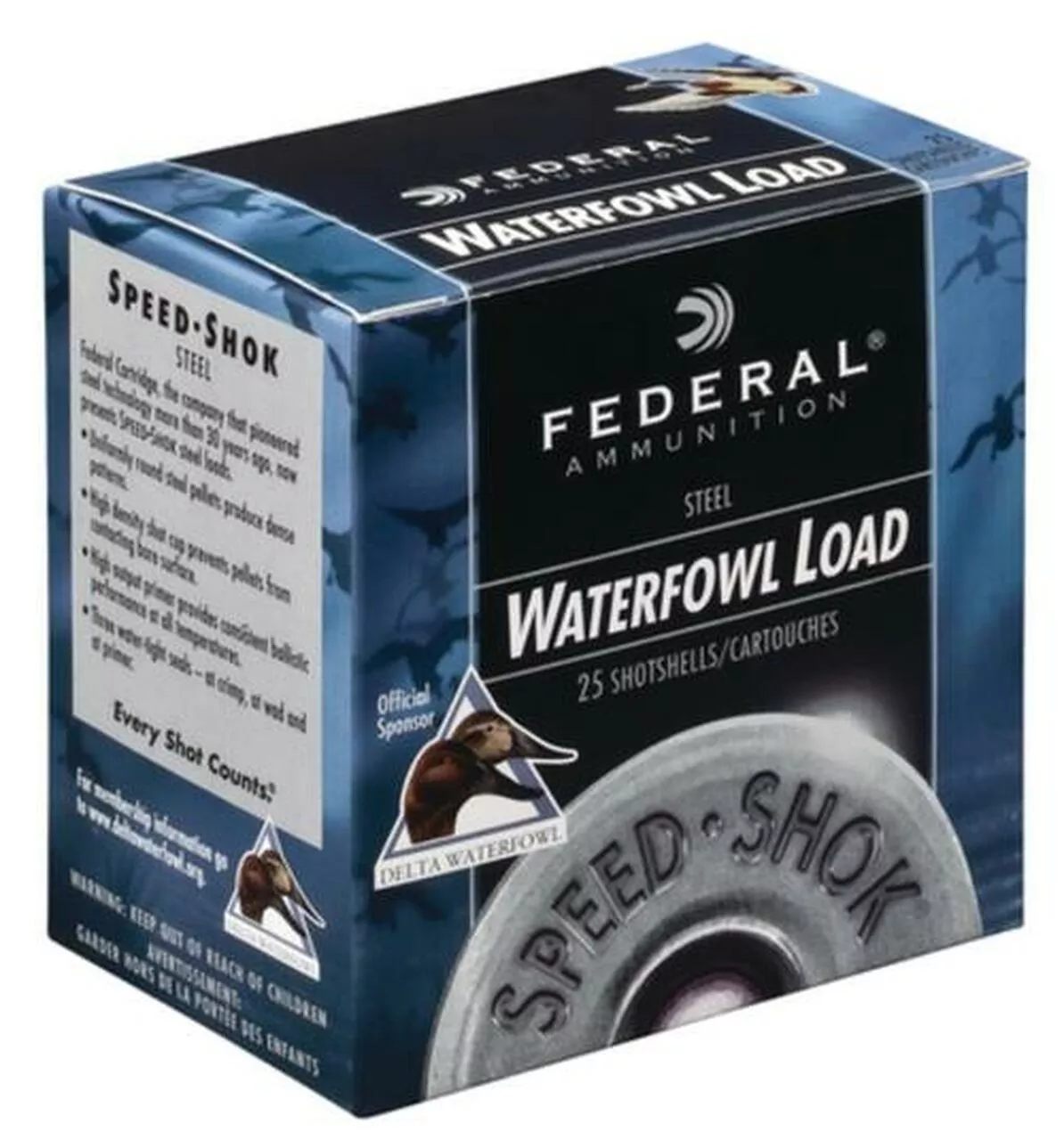 Federal Speed-Shok Steel 16 Ga, 2.75″, 1350 FPS, 0.9375oz, 4 Shot 25rd/Box