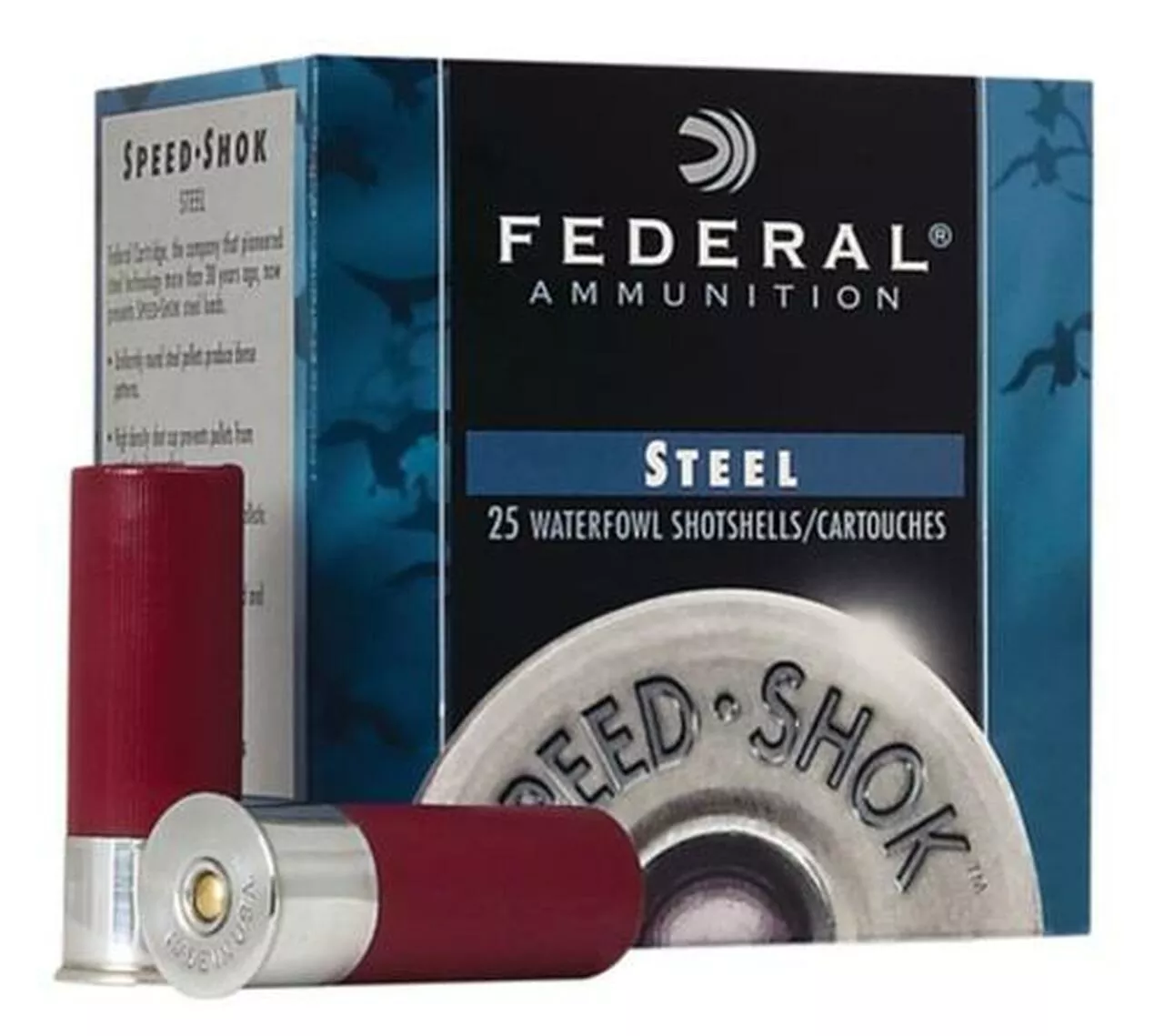 Federal Speed-Shok Waterfowl 12 Ga, 3″, 1 1/8oz, 2 Shot, 25rd/Box