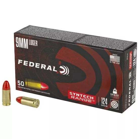 FEDERAL SYNTECH 9MM 124GR TSJ, 50RD/BOX