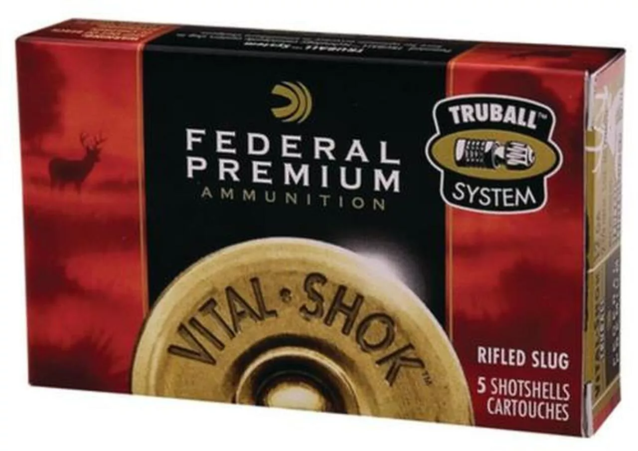 Federal Vital-Shok 12 Ga, 2.75″, 1600 FPS, 1oz, TruBall Slug Deep Penetrating 5rd/Box