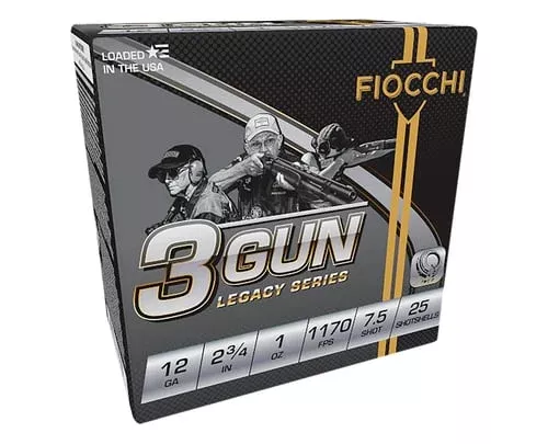Fiocchi 3 Gun Match Shotshells 12ga 2-3/4 1oz 1170 fps #7.525/ct