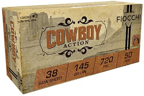 Fiocchi 38SWSHL Cowboy Action38S&WShort 145gr Lead Round Nose 50 Per Box/20 Case