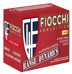Fiocchi 40ARD100 Range Dynamics 40 S&W 170 gr Full Metal Jacket Truncated Cone 100 Per Box/ 10 Case *Range Pack