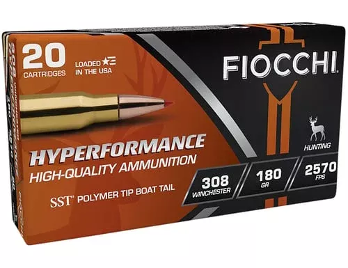 Fiocchi Hyperformance Hunt Rifle Ammunition .308 Win 180 gr SST 2570 fps 20/ct