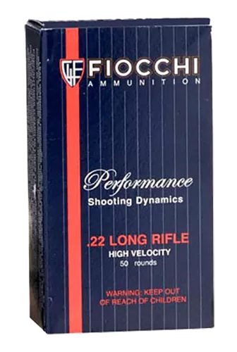 Fiocchi Performance Shooting Dynamics .22 LR Rimfire Ammunition 38 Grain Hollow Point Box of 50