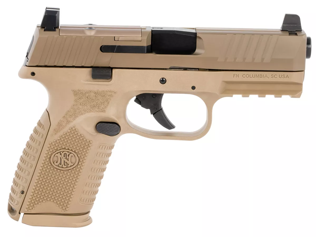 FN 509 Midsize MRD 9mm Pistol Flat Dark Earth 9mm Pistol, Optics Ready, No Manual Safety