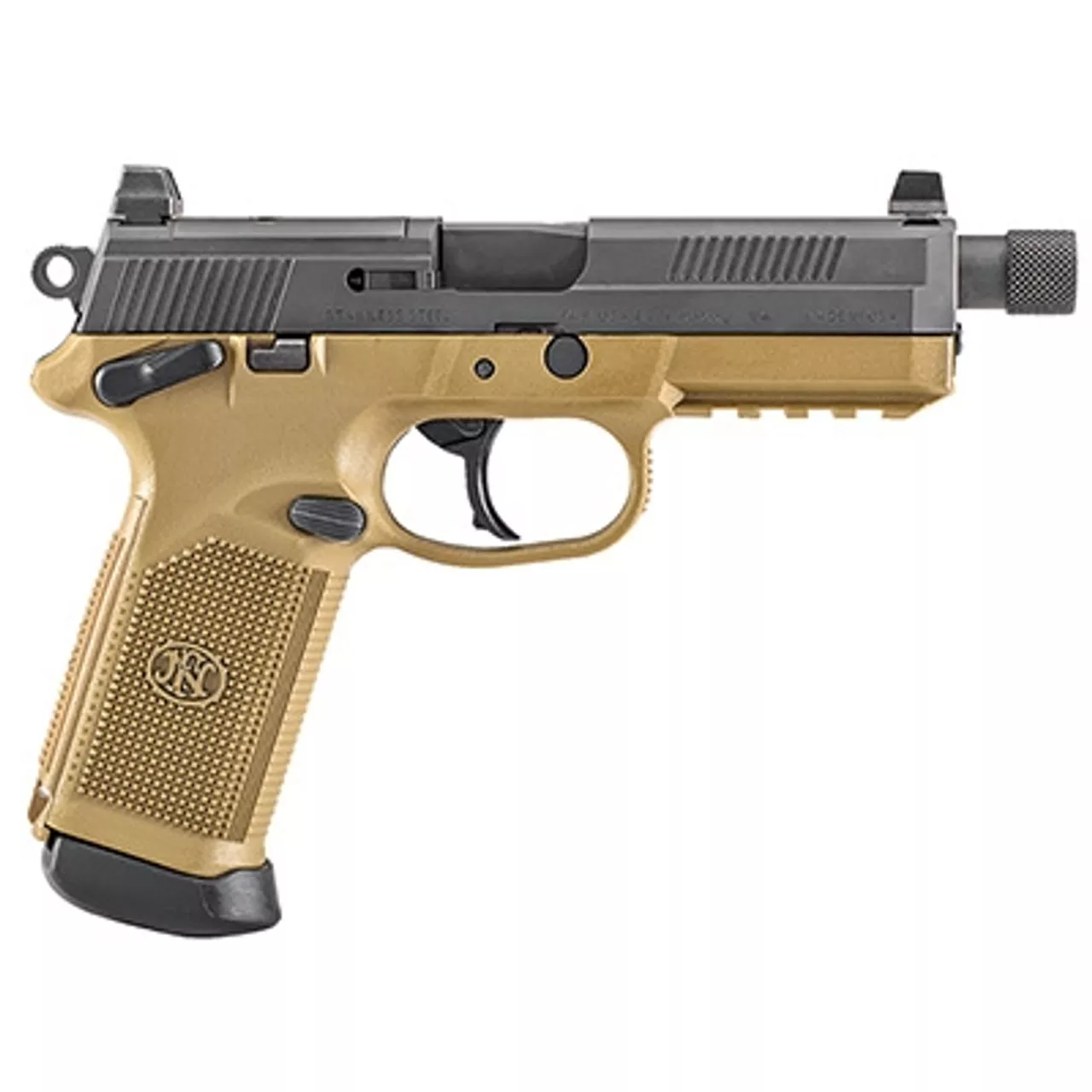 FN FNX 45 Tactical, 45 ACP, 5.3″ TB, 15rd, NS, Flat Dark Earth Frame