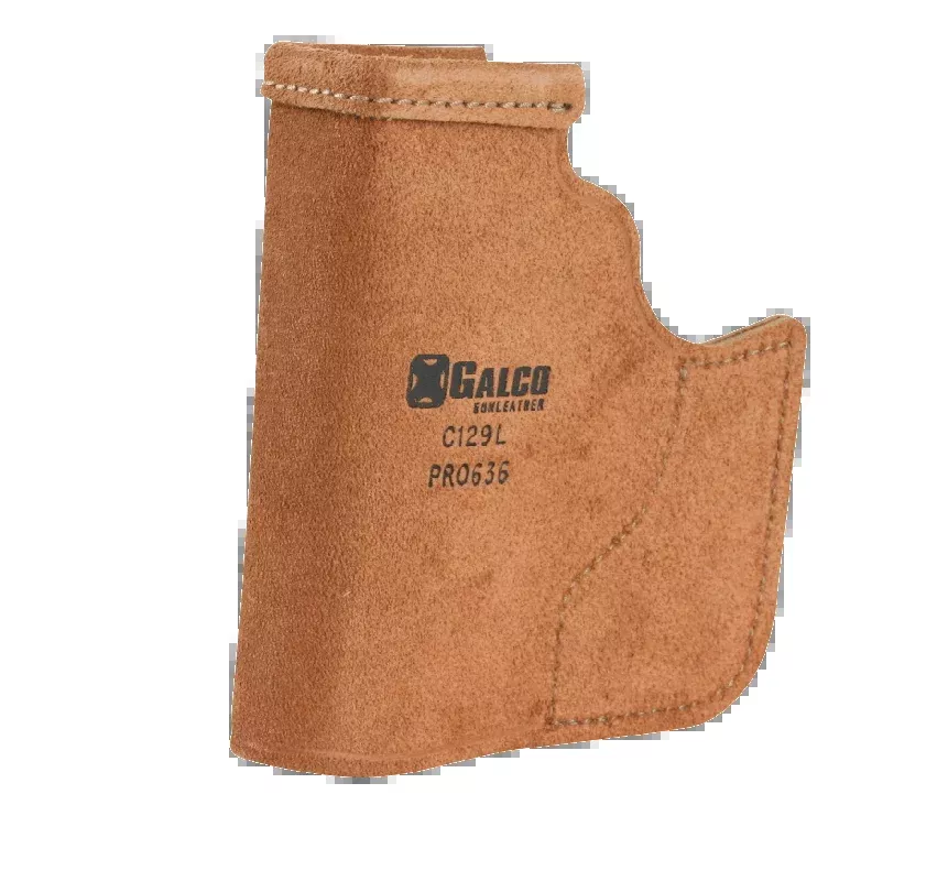 Galco PRO424B Pocket Protector Holster Black Leather Pocket 1911 3″ Kahr K40,K9,P40,P45,P9 Kimber 1911 3″ Ambidextrous Hand