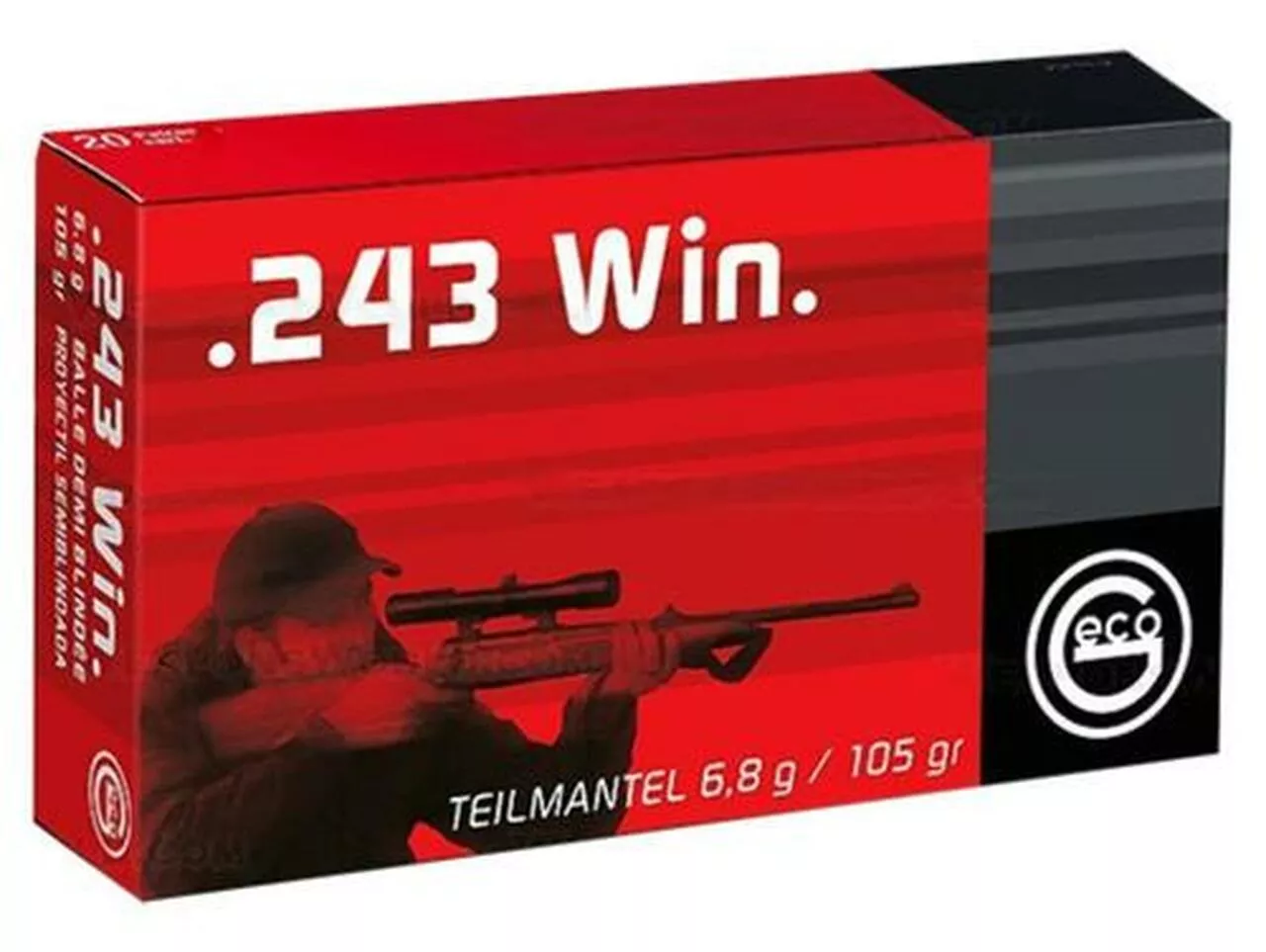 GECO .243 Winchester Soft Point 105gr, 20rd/Box