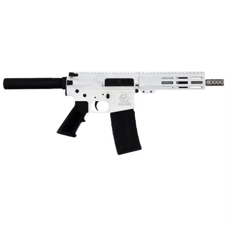 GLFA AR15 PISTOL 223 WYLDE, 7.5″ STAINLESS BBL WHITE