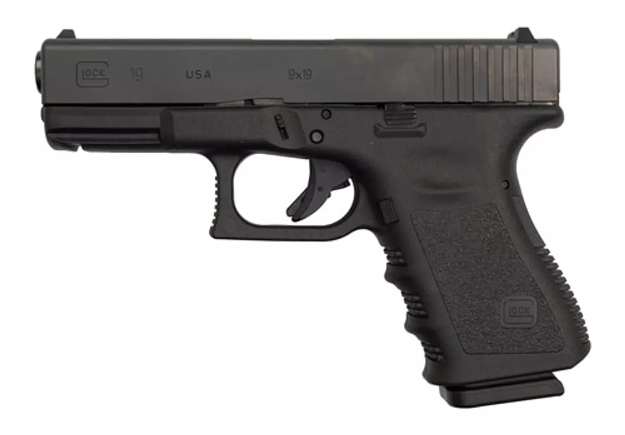 Glock 19 Gen3 USA Made 9mm, 4″ Barrel, Black, 2 x 15rd Mag