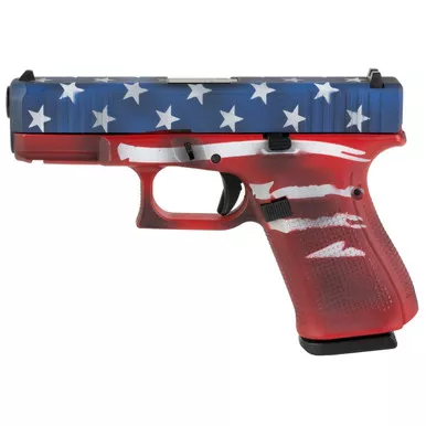 Glock 19 Gen5 9mm Luger Pistol 4.02" Barrel 15+1 Rounds Red White Blue Battle Worn Cerakote