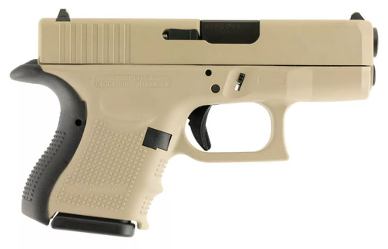 Glock G26 Gen4, 9mm, 3.42″, 10rd, Desert Tan