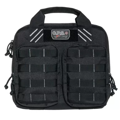 GPS Tactical Double Pistol Case 11" x 12.5" Black