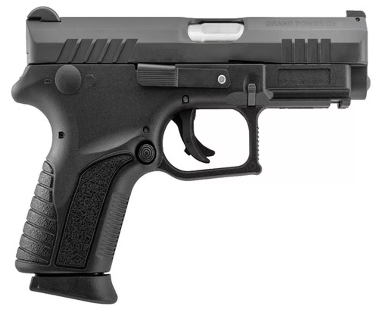 Grand Power Q1S Double 9mm, 3.35″, Black Polymer Grip Black, 12rd