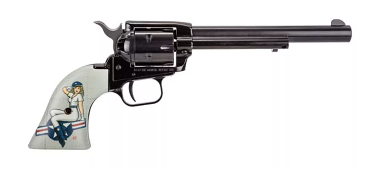 Heritage Rough Rider .22 LR, 6.5″ Barrel, Fixed Sights, Lady Luck Pin Up, 6rd