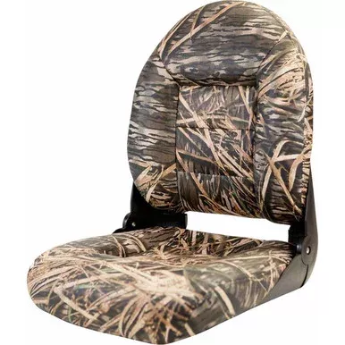 High Back NaviStyle Camo Boat Seat – Mossy Oak Shadowgrass – Vinyl