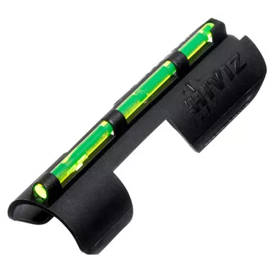 HIVIZ MPB Tactical Snap On Front Sight for Shotguns without Vent Rib 12 Ga, 16 Ga, 20 Ga Fiber Optic with 4 Interchangeable Lite Pipes