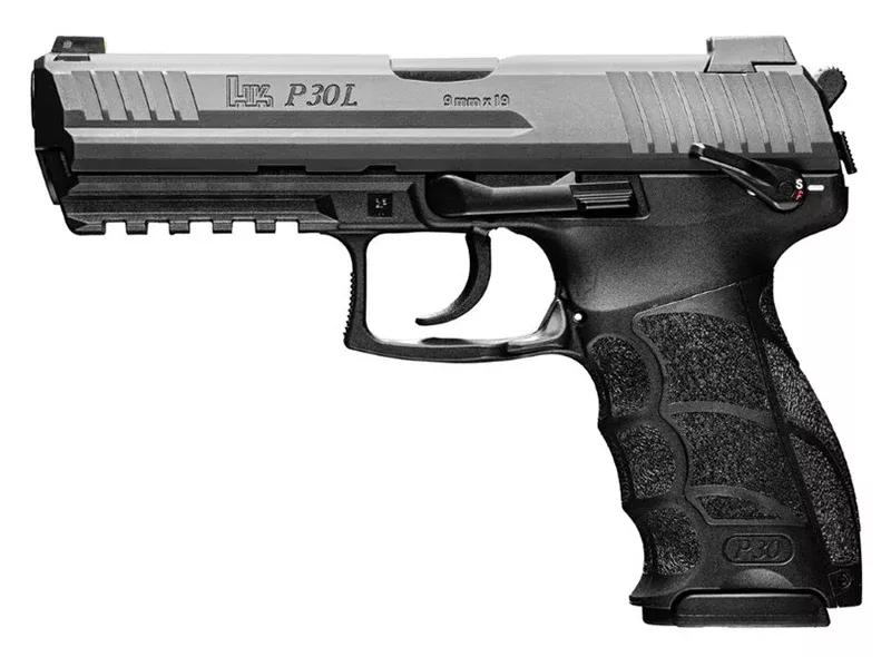 HK 81000125 P30LS V3 *MA Compliant 9mm Luger 10+1, 4.45″ Black Polygonal Rifled Barrel, Black Serrated/Long Steel Slide, Black Polymer Frame w/Picatinny Rail, Black Finger Grooved Grip, Ambidextrous