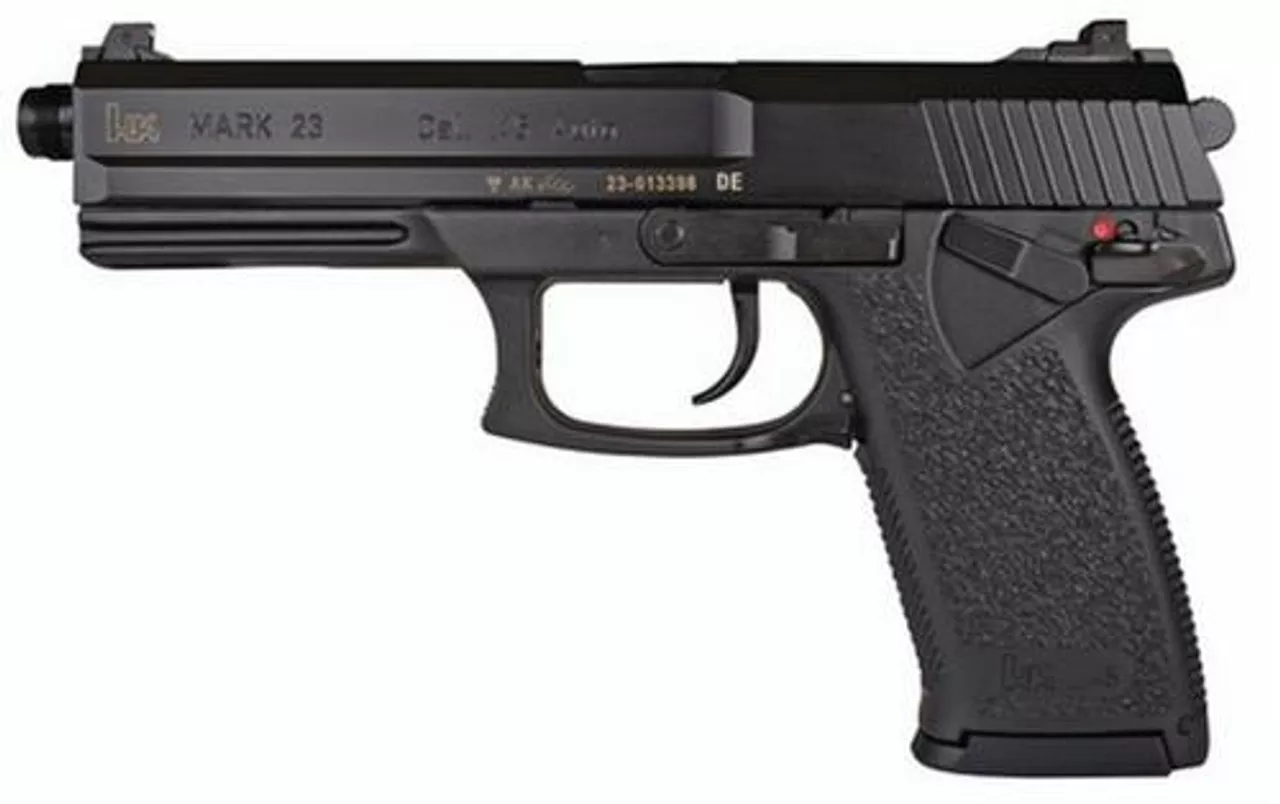 HK MK 23 V1 45 ACP 5.8″ Threaded Barrel Blue Finish Polymer Frame 2- 12rd Mags