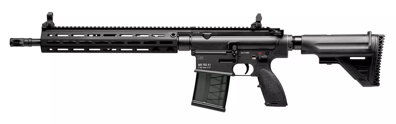 HK MR762A1 7.62x51mm, 16.5″ Barrel, MLOK, Black, 20rd