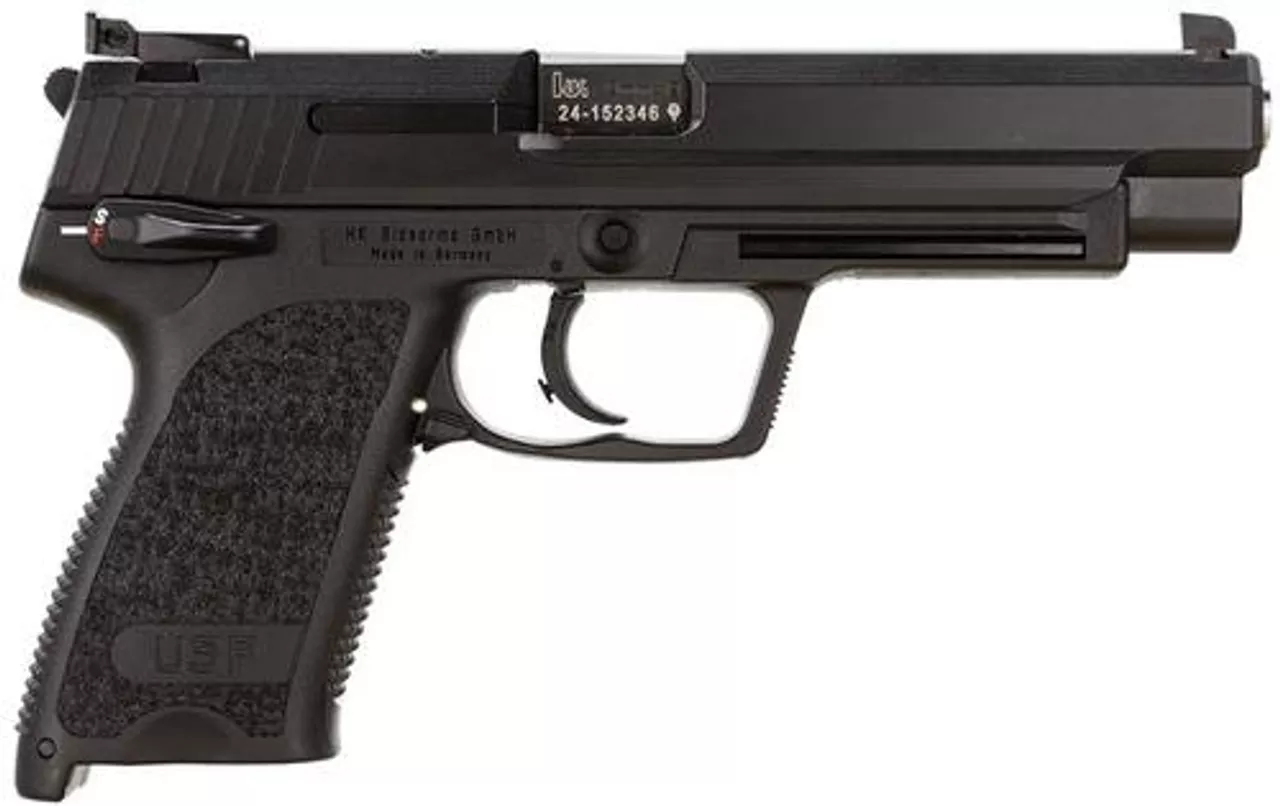 HK USP9 Expert (V1) DA/SA, safety/decocking lever on left, two 10rd magazines