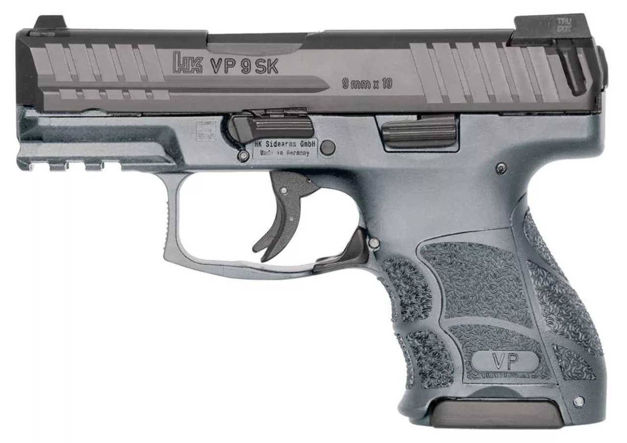 HK VP9SK, Subcompact, 9mm, (Grey) 3-10Rd Magazines and Night Sights