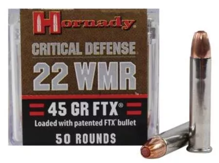 Hornady 22 WMR Critical Defense 45gr Flex Tip Expanding 1700fps