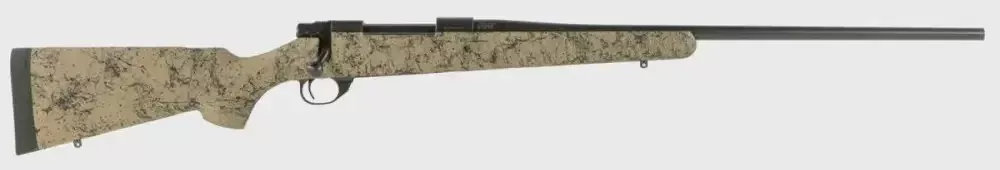 Howa HHS63102 HS Precision 308 Win 5+1 22″ Tan w/Black Spider Webbing Fixed HS Precision Stock Black Right Hand