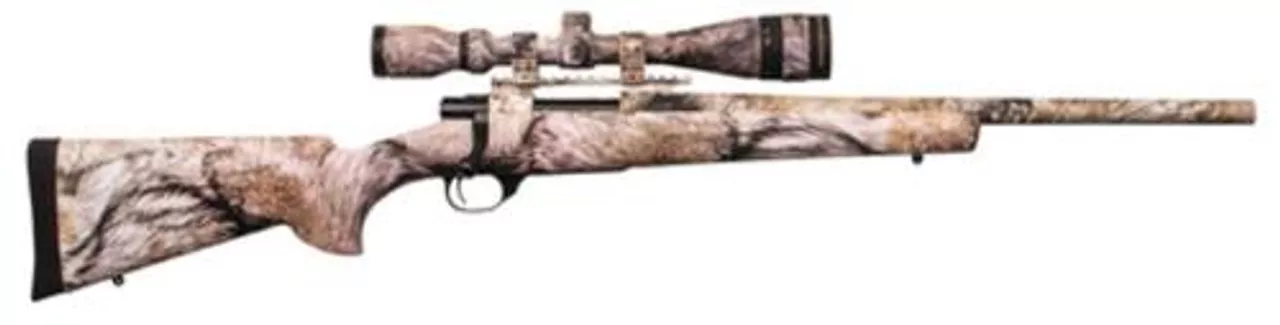HOWA Ranchland Compact Rifle/Scope Package .243 Winchester 20″ Lightweight Barrel Synthetic Stock Full Coverage YOTE Camouflage Finish 5rd With 2.5-10x42mm Nighteater Riflescope