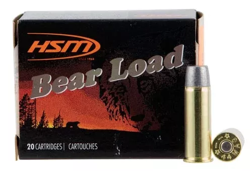 HSM Bear Load Hard Cast Handgun Ammunition 44 Rem Mag 305gr WFN 1260 fps 20/ct