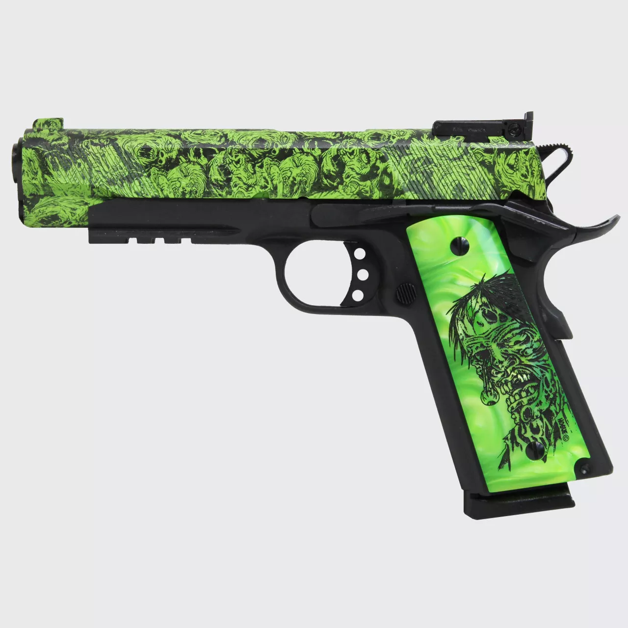Iver Johnson 1911A1 Eagle LR Zombie .45 ACP, 5″ Barrel, Black, 8rd