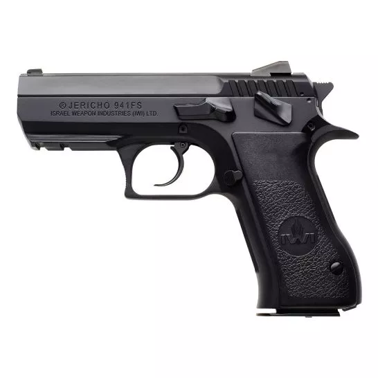 IWI Jericho 941 FS9 Mid-Size 9mm Parabellum 10 Round Semi Auto Short Recoil Operated Pistol, Black – J941FS910