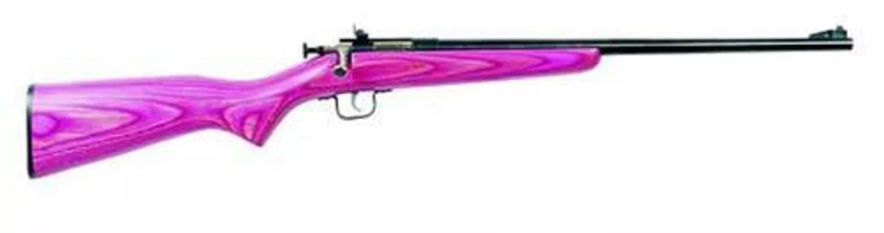 Keystone Crickett 22LR, Blued Barrel, Pink Laminate