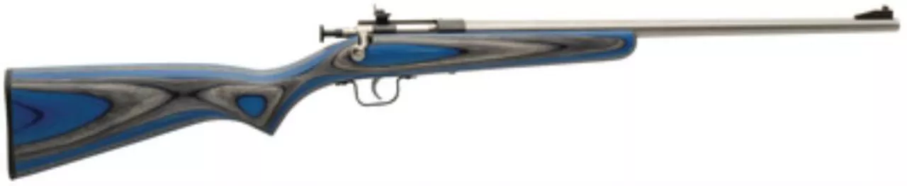 Keystone Crickett 22LR, Stainless Steel Barrel, Blue Laminate