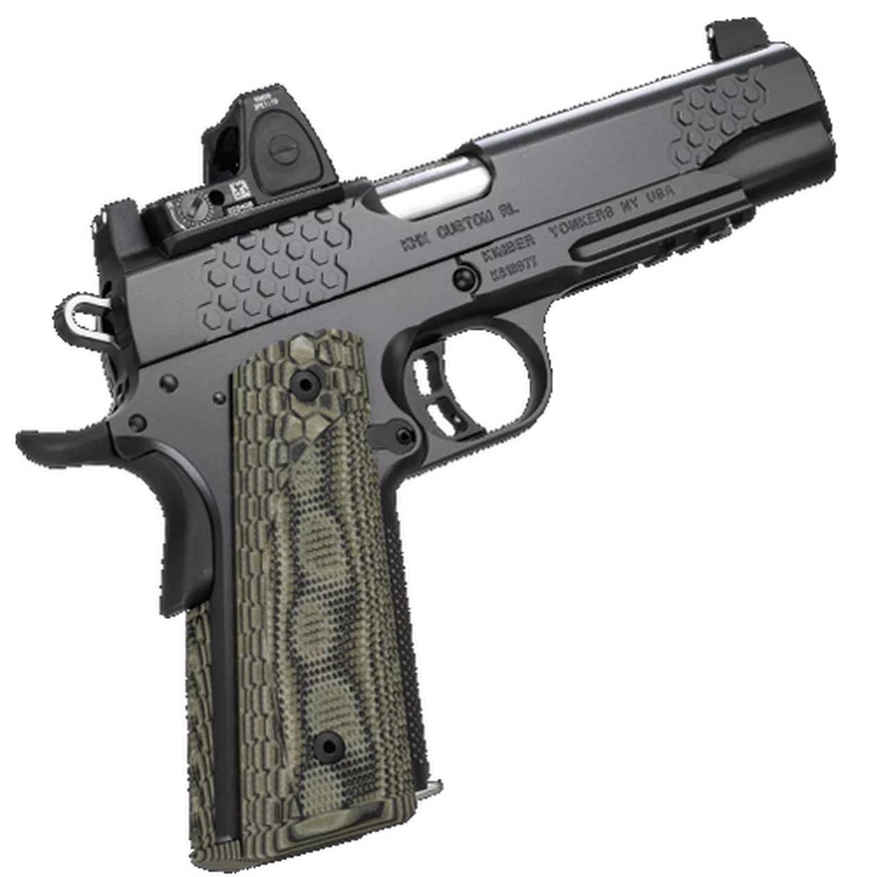 Kimber KHX Custom 1911 Optic Included, Rail 45 ACP 5″ Barrel Trijicon RMR 3.25 MOA Dot 8rd Mag