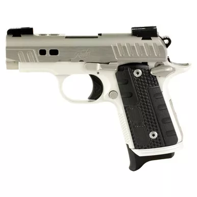 Kimber Micro 9 Rapide Frost 9mm Luger Pistol 3.15" Barrel 8+1 Round Silver Slide Black Grip Silver Frame