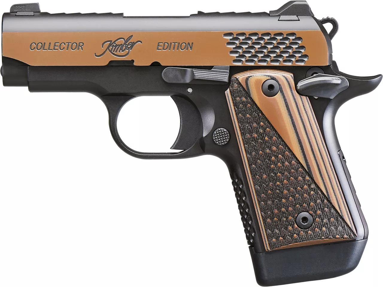 Kimber Micro 9 Raptor 9mm, 3″ Barrel, KimPro Black/Tru-Tan, Black/Tan Grips, 7rd