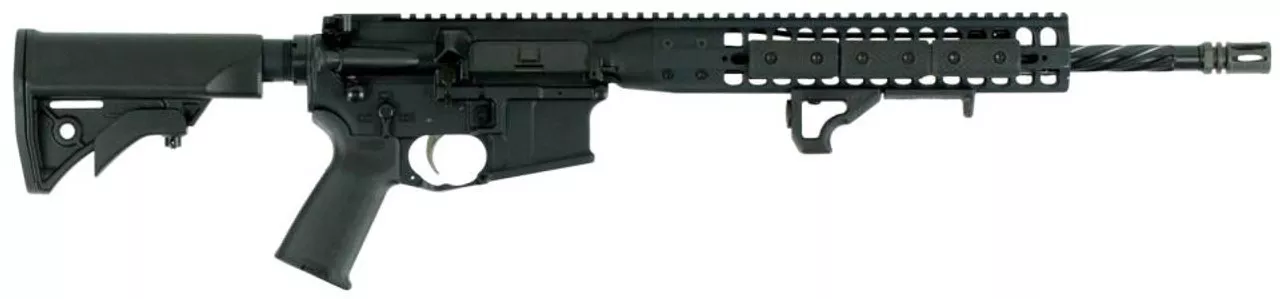 LWRC DI AR-15 5.56/.223, 16″ Barrel, A2 Flash Hider, 6-Pos Stock, Black, 10rd CA Compliant