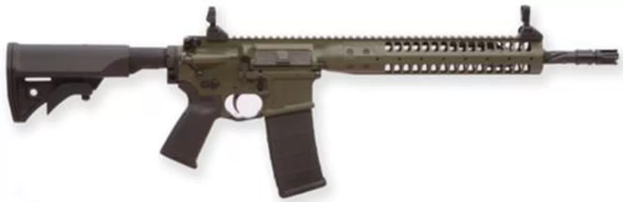 LWRC Improved Carbine SPR Rifle 5.56 16″ Helical Fluted Barrel Flat Dark Earth 30rd Mag