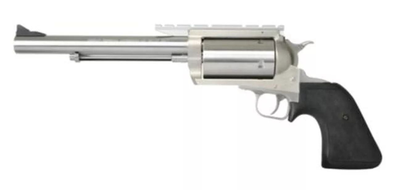 Magnum Research Big Frame 45-70 Govt 7.5″ 5 Black Hogue Rubber Grip SS