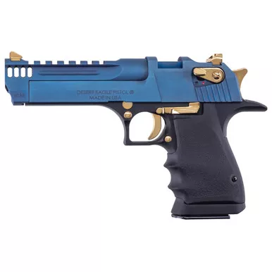 Magnum Research Desert Eagle L5 .50 AE Pistol 5" Barrel 7+1 Round Carbo Blue PVD Slide Black Aluminum Frame
