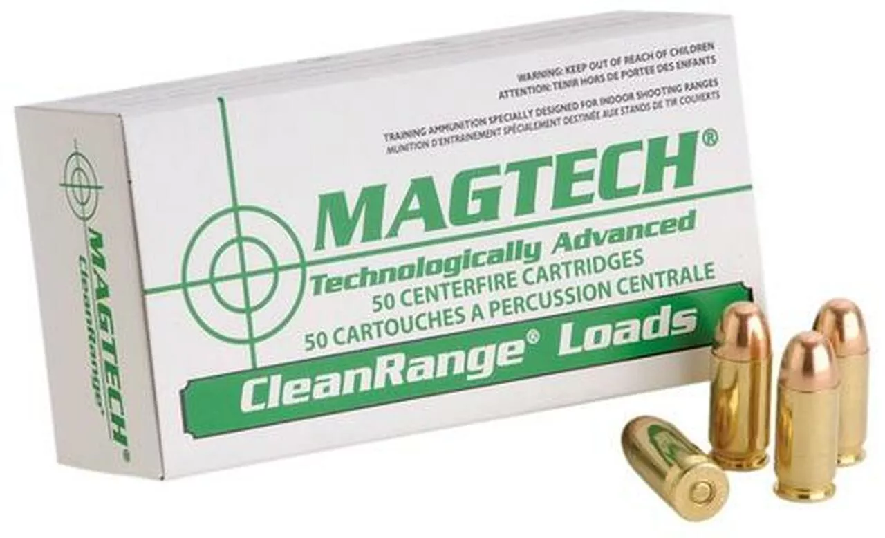 Magtech Clean Range 9mm 124gr, Fully Encapsulated Bullet 50rd Box