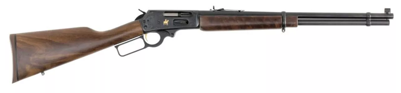 Marlin 336TDL Texan Deluxe, Engraved Receiver, B Grade Walnut SG Stock, Blued, 6-Shot Tubular Mag, Marbles Sights,6rd