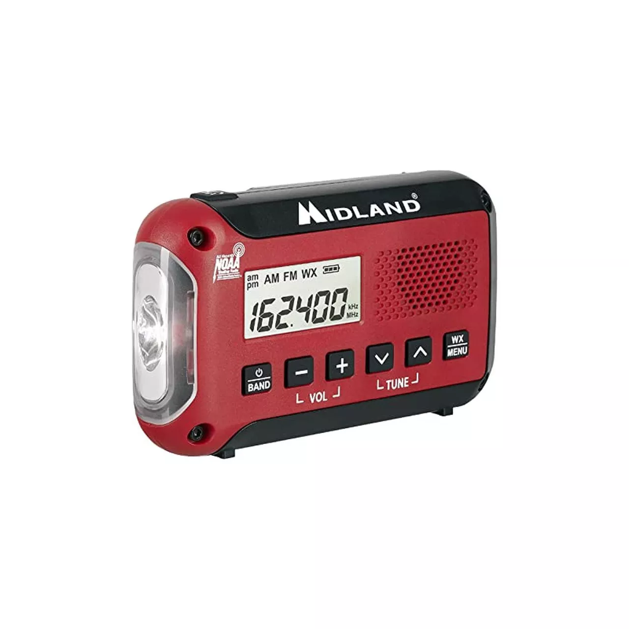Midland ER10VP Emergency Alert Radio Flashlight AM/FM Radio SOS Strobe Headphone Jack