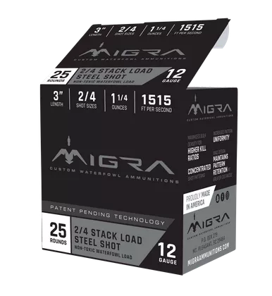 Migra Ammunition M12S46 Staxd 12 Gauge 3 Inch 1 1/4 oz 4/6 Shot 250 Rounds