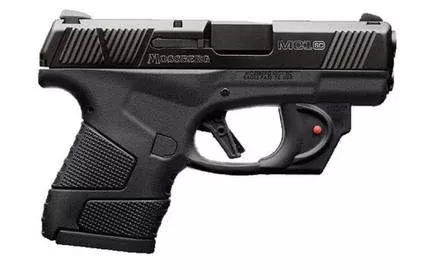 Mossberg 89004 MC1 Sub-Compact 9mm Luger 3.40″ 7+1 Black Black Stainless Steel Slide Black Polymer Grip Viridian Laserguard