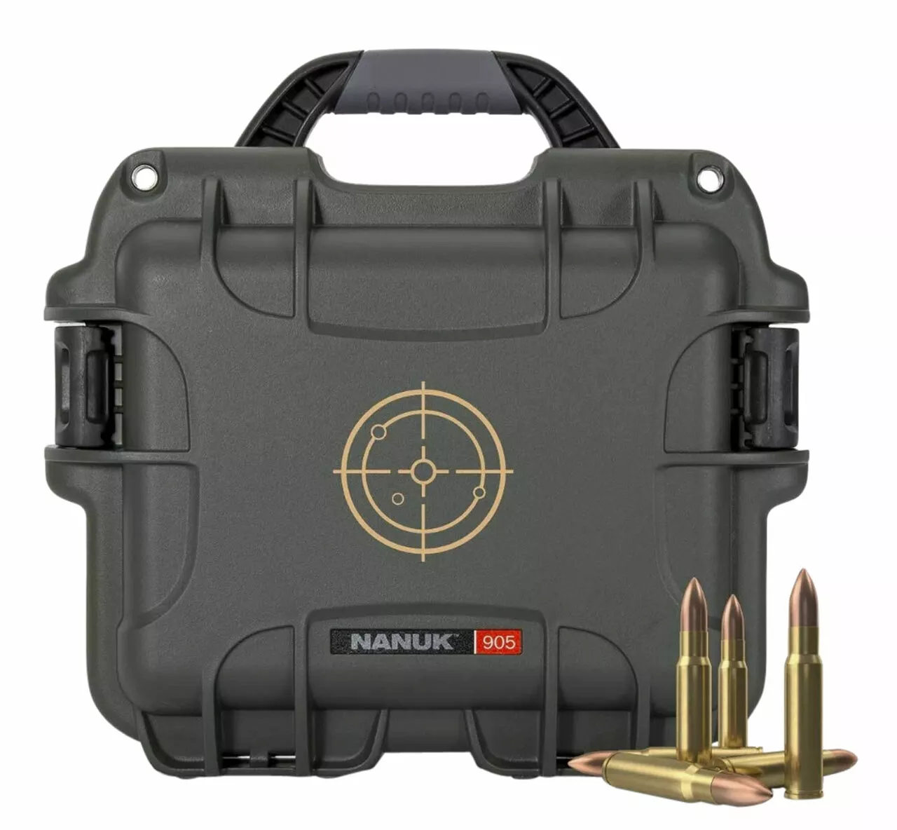 NANUK 905 Polycarbonate Olive Tan Target Logo