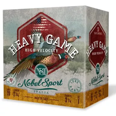 Nobel Sport Heavy Game High Velocity 20 Gauge Ammo 2-3/4" #6 Shot 1 oz Box of 25