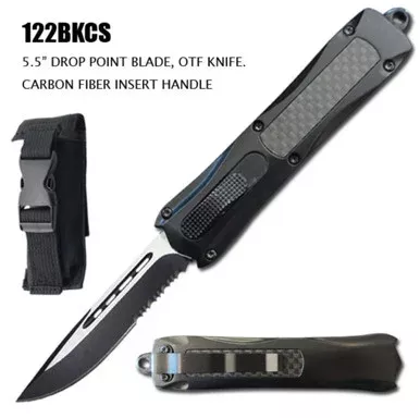 OTF 9″ WITH CARBON FIBER INSETS – BLACK